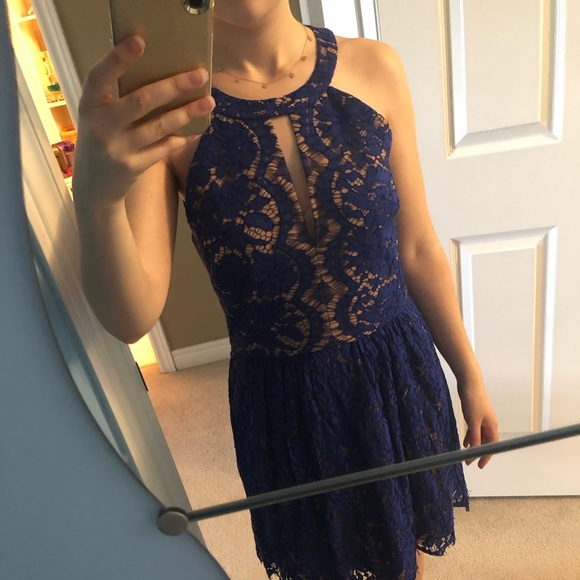 BCBG blue lace dress - Picture 2 of 3
